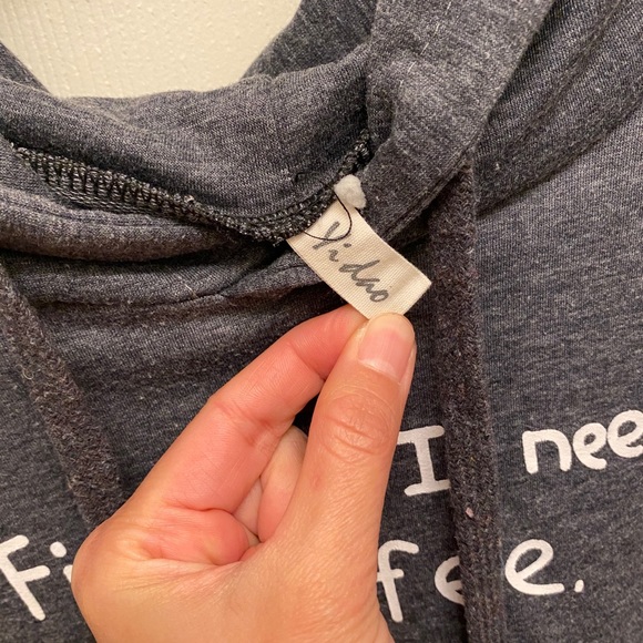 Coffee Need Crop Oversized Poncho - Picture 4 of 5